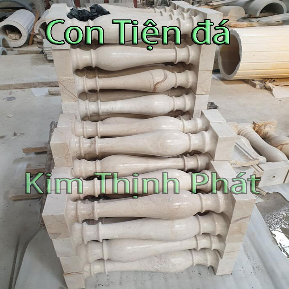 Con tiện đá lan can đá hoa cương