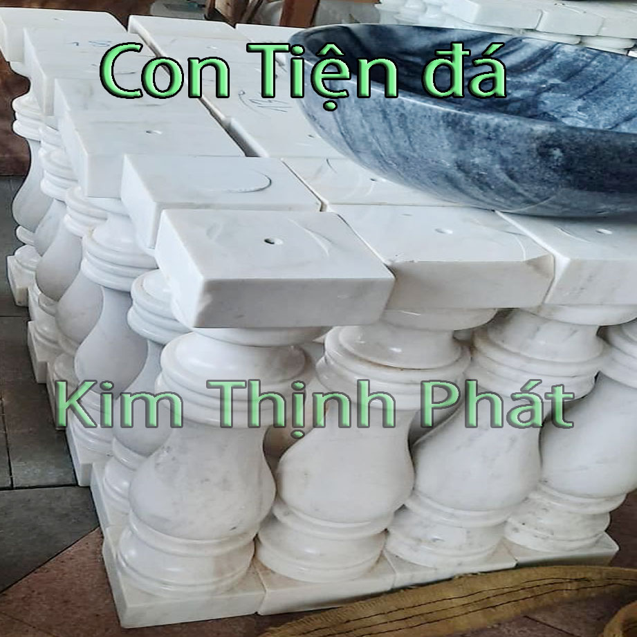 Con tiện đá lan can đá hoa cương