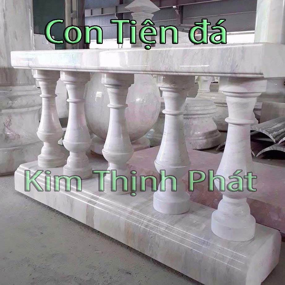 Con tiện đá lan can đá hoa cương