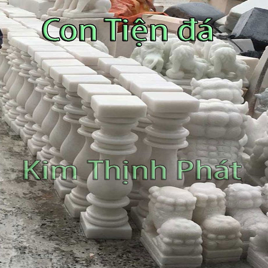 Con tiện đá lan can đá hoa cương