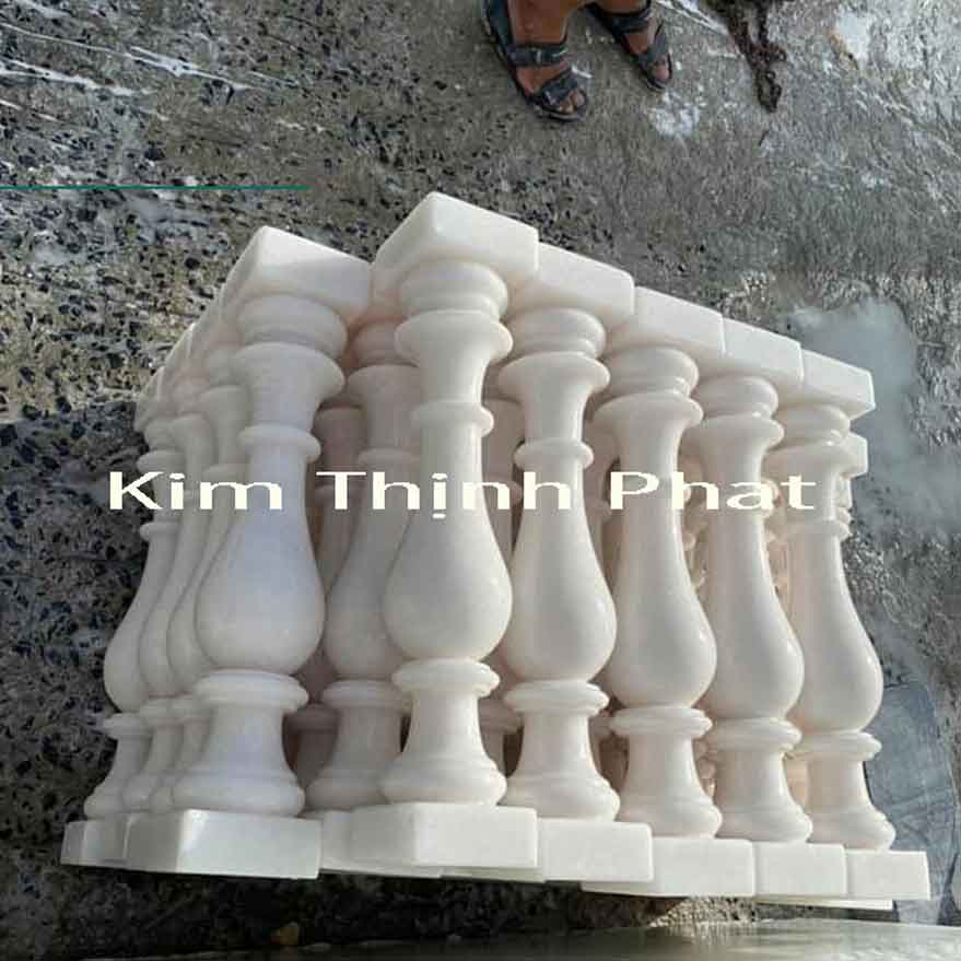 con tiện đá granite trắng 059