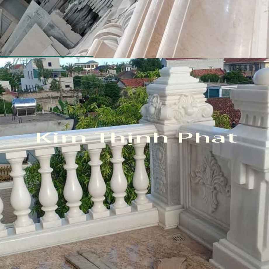 con tiện đá granite trắng 069