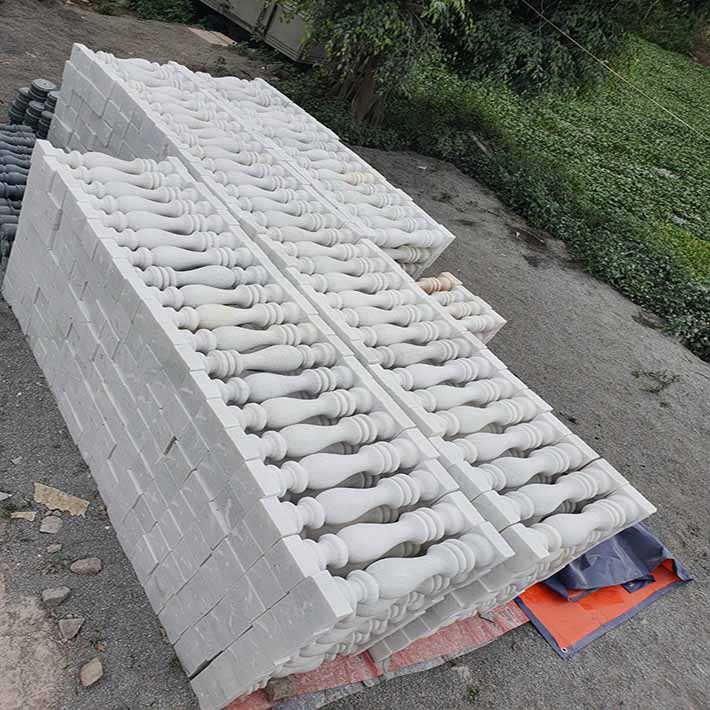 con tiện đá granite trắng 299