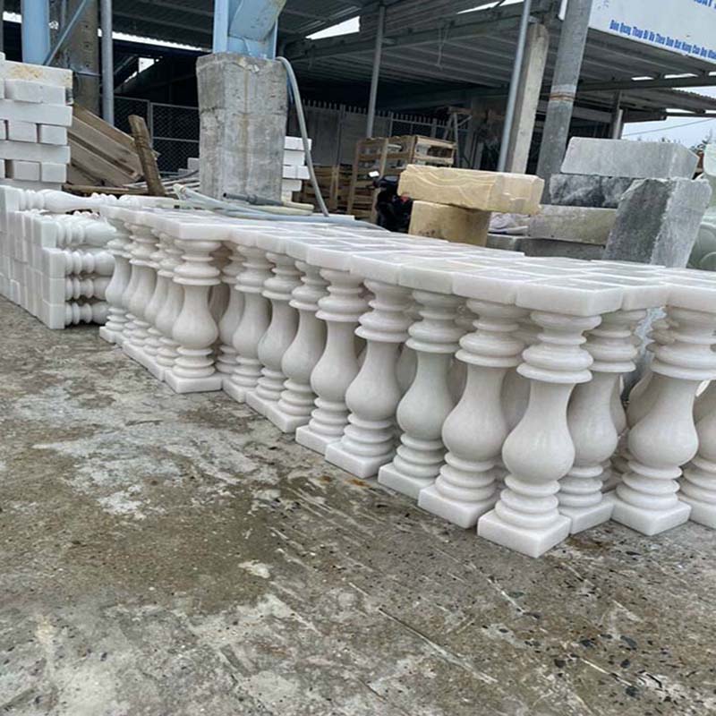 con tiện đá granite trắng 348