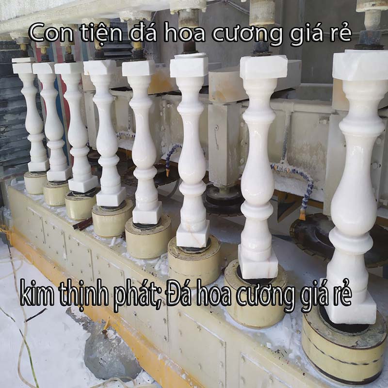 con tiện đá granite trắng 352