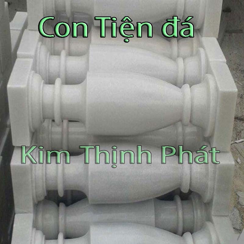 con tiện đá granite trắng 356