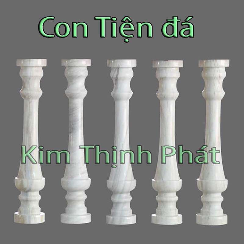 con tiện đá granite trắng 357