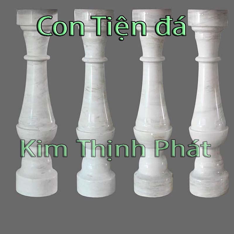 con tiện đá granite trắng 359