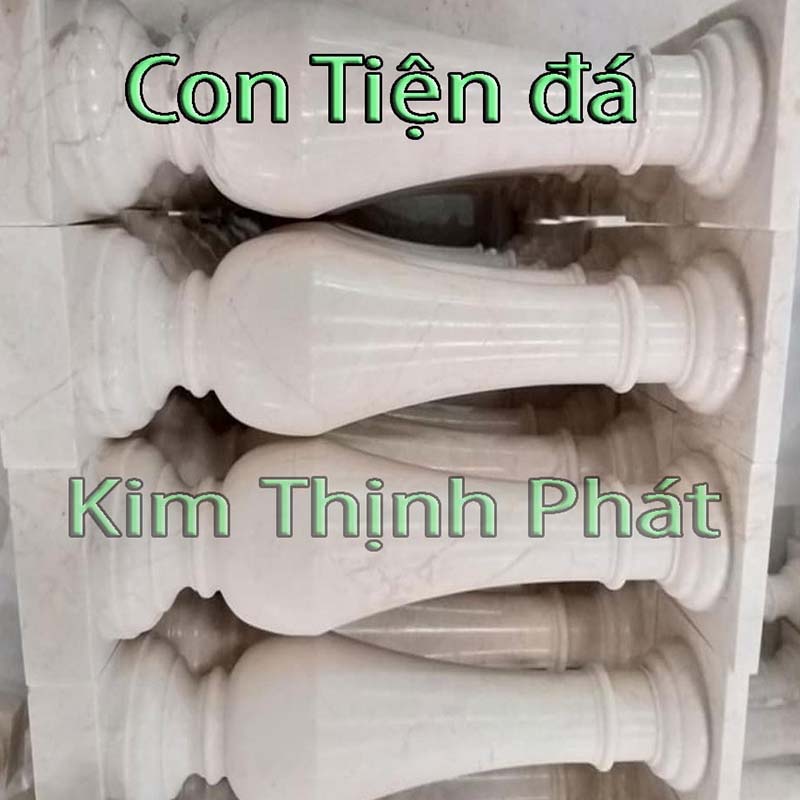 con tiện đá granite trắng 361