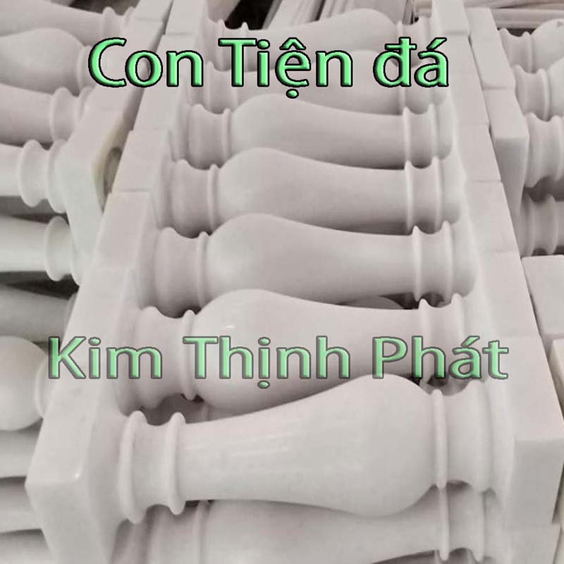 con tiện đá granite trắng 363