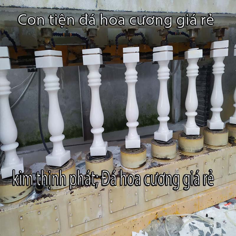 con tiện đá granite trắng 370