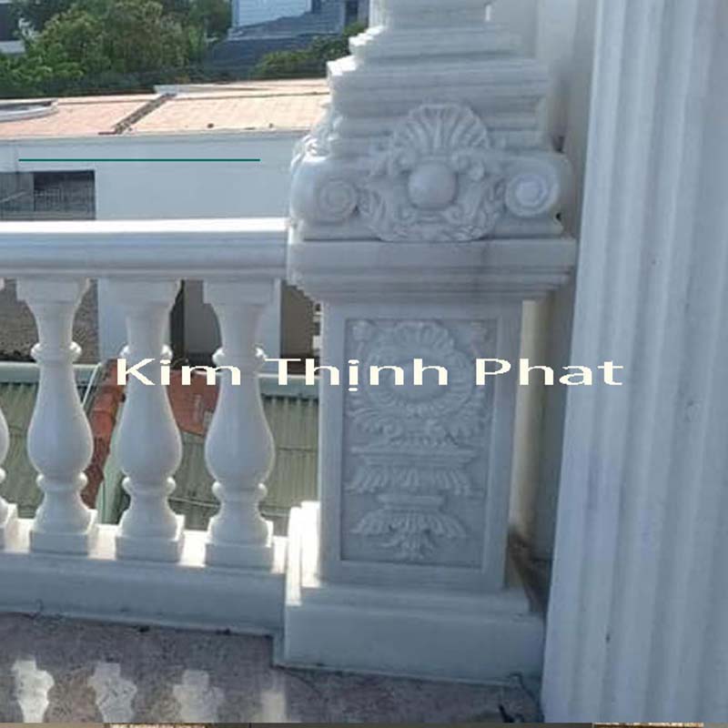 con tiện đá granite trắng 387