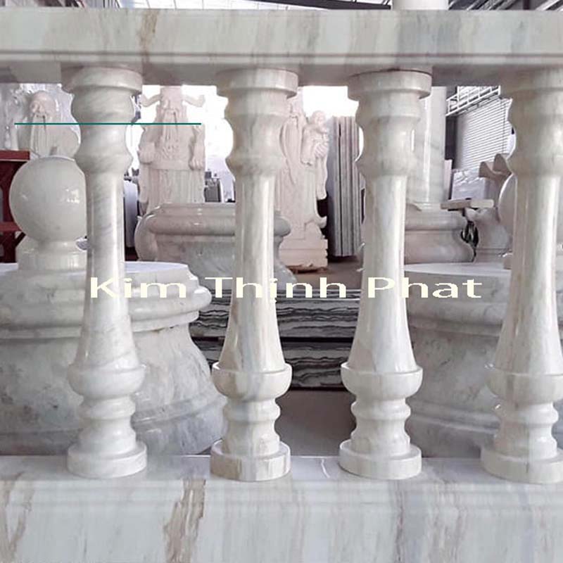 con tiện đá granite trắng 403