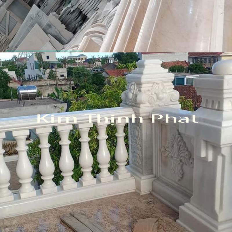 con tiện đá granite trắng 408