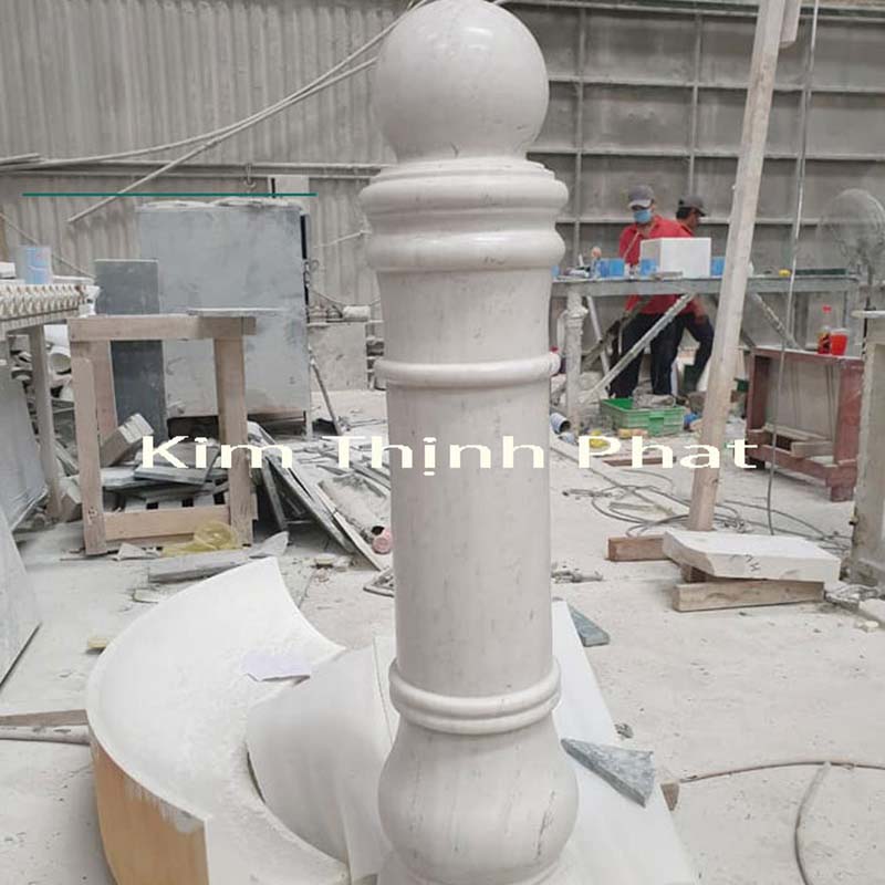 con tiện đá granite trắng 412