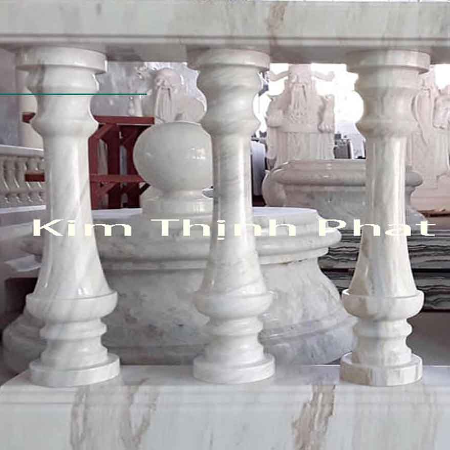 con tiện đá granite trắng 485