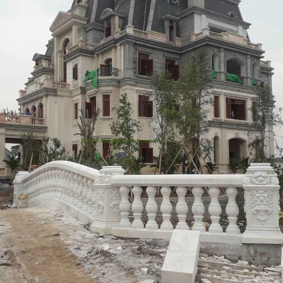 con tiện đá granite trắng