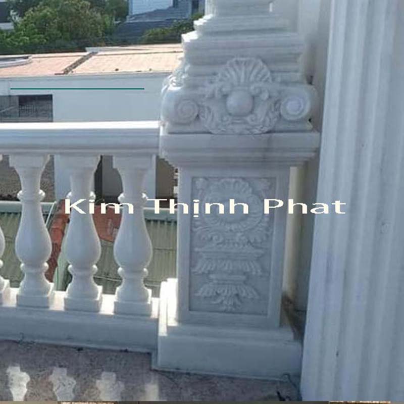 Con tiện đá granite trắng