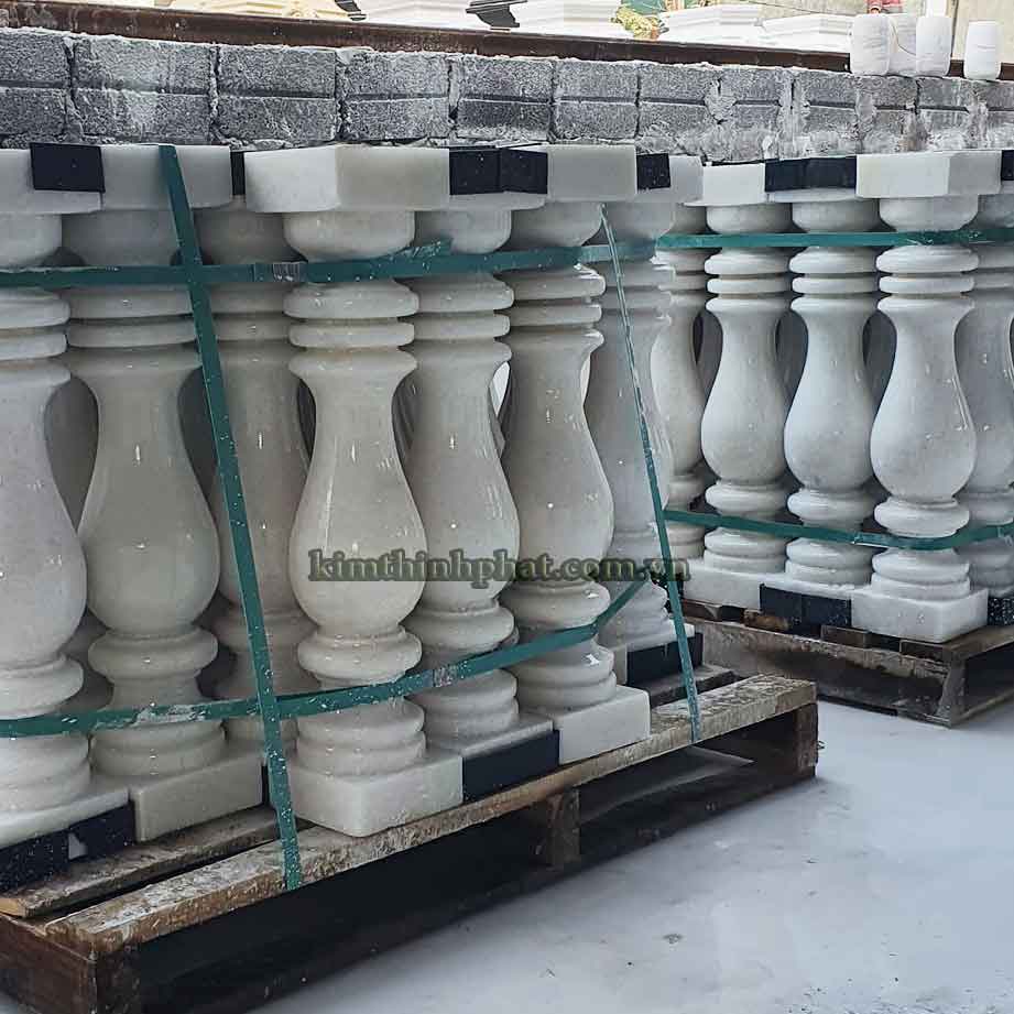 con tiện đá granite trắng