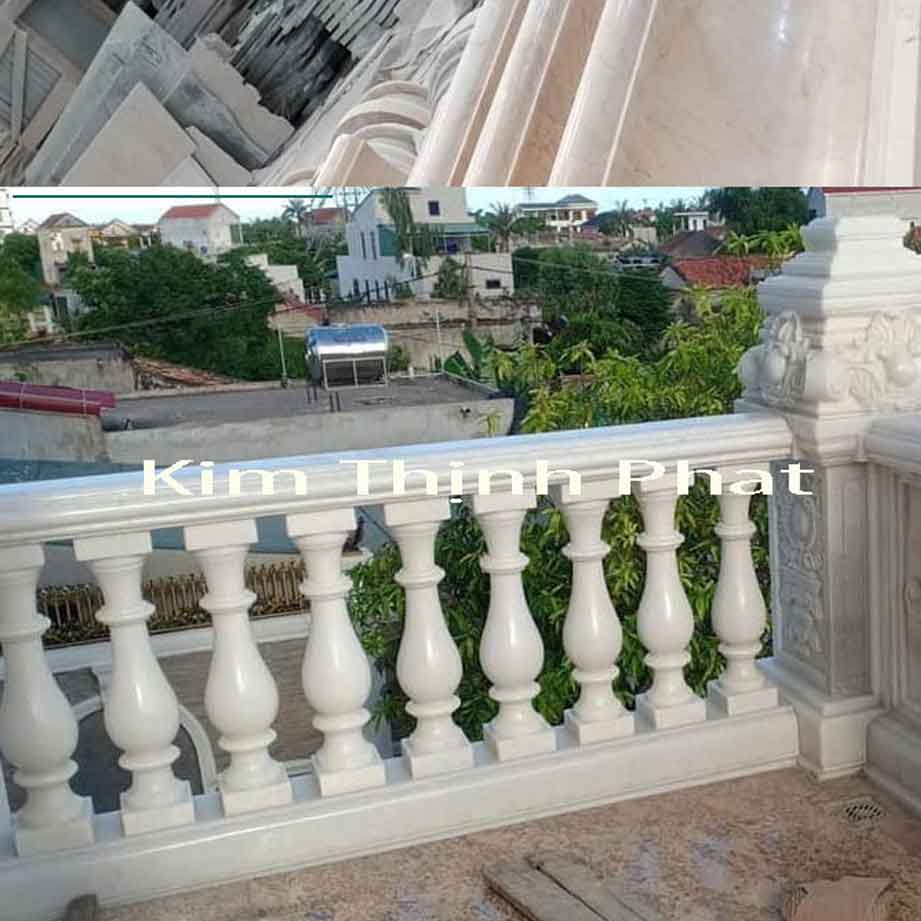 Con tiện đá hoa cương lan can marble tự nhiên