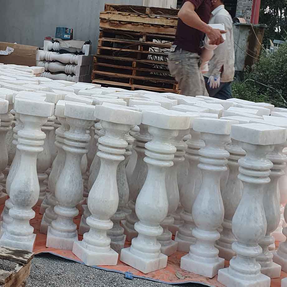 Con tiện đá hoa cương lan can marble tự nhiên