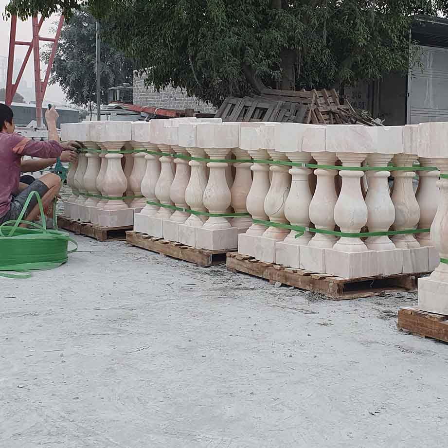 Con tiện đá hoa cương lan can marble tự nhiên