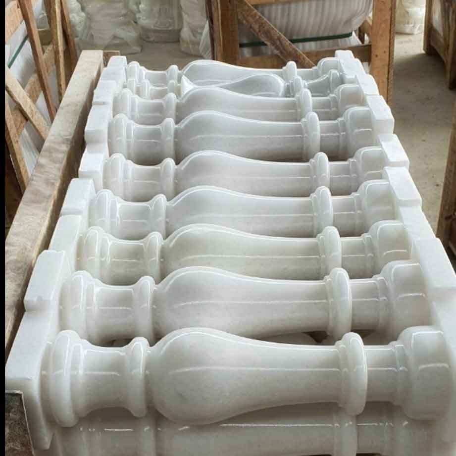 Con tiện đá hoa cương lan can marble tự nhiên