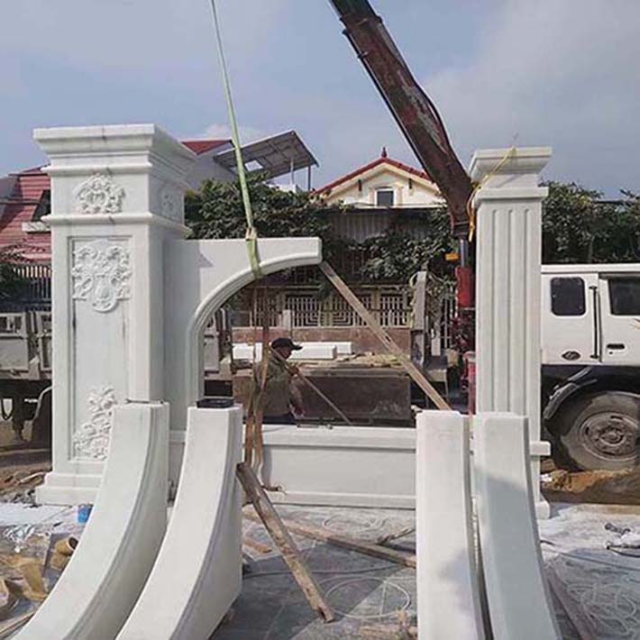 Cột đá hoa cương marble 02