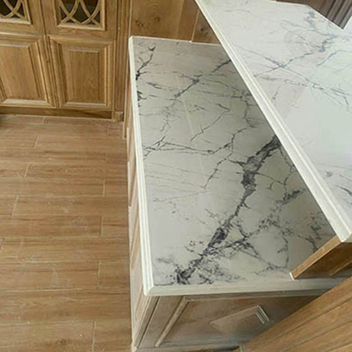 Đá marble thiên nhiên bếp màu trắng