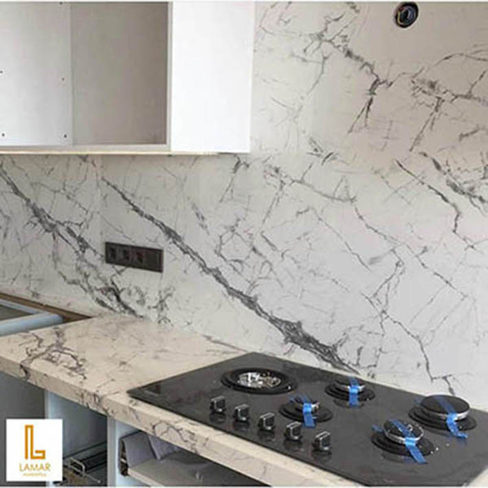 Giá đá hoa cương granite bếp màu trắng