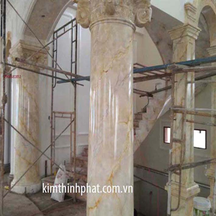 Giá đá marble tự nhiên cột tròn