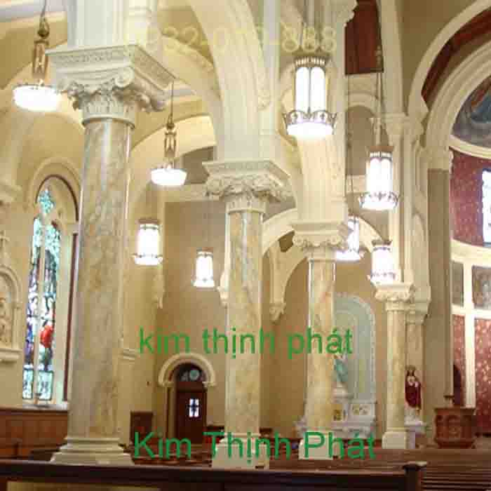 Đá marble, loại đá hoa cương ốp cột tròn