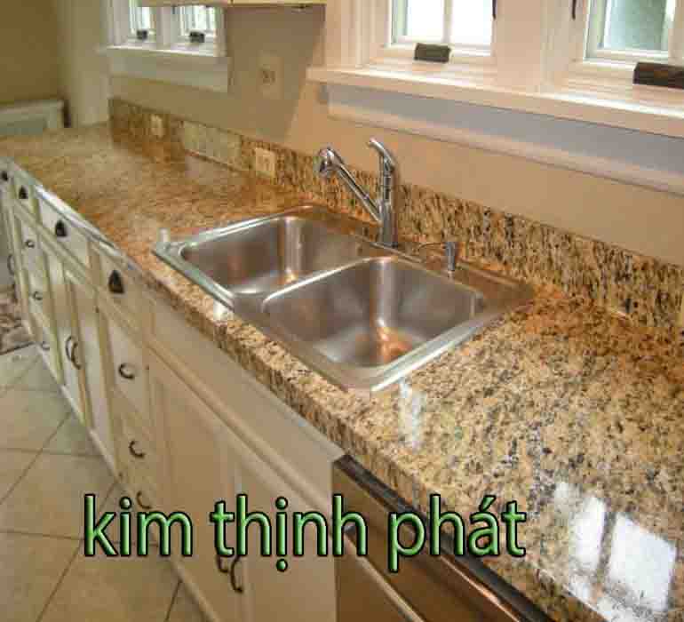 Thi công đá hoa cương bếp granite