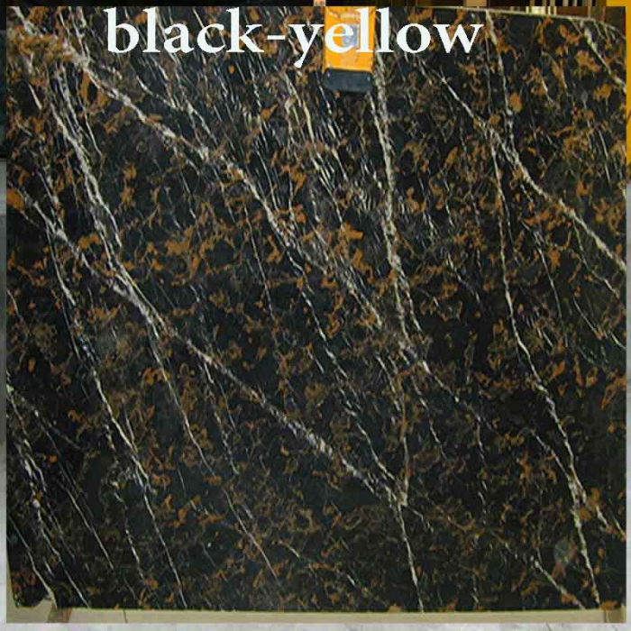 Đá marble black yellow